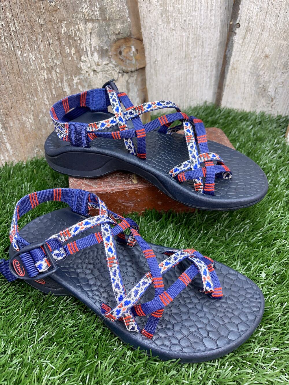 CHACO Ecotread Red White Blue USA Patriotic Women's 6 Sandals